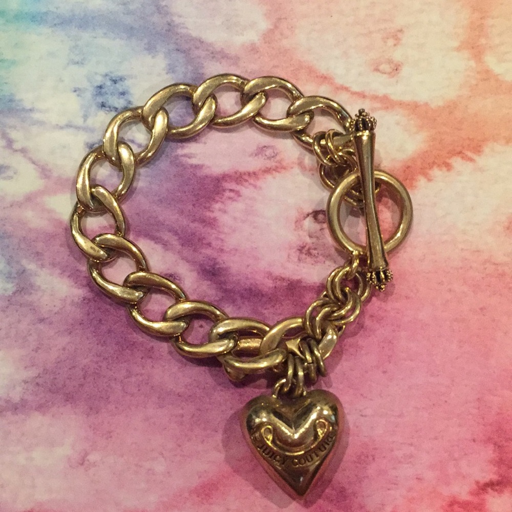 Juicy Couture gold color charm bracelet